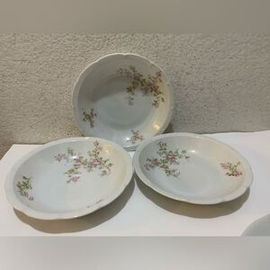 3 Rim salad /Dessert (Sauce) Bowl by VICTORIA (AUSTRIA) 7.5”